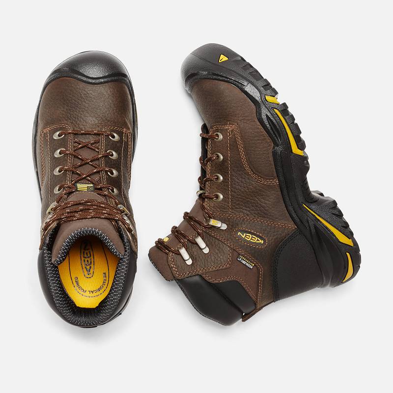 Keen Mt Vernon 6" Soft Toe Arbeitsschuhe Herren DE-26741 Cascade Brown - Keen Herrenschuhe Braun